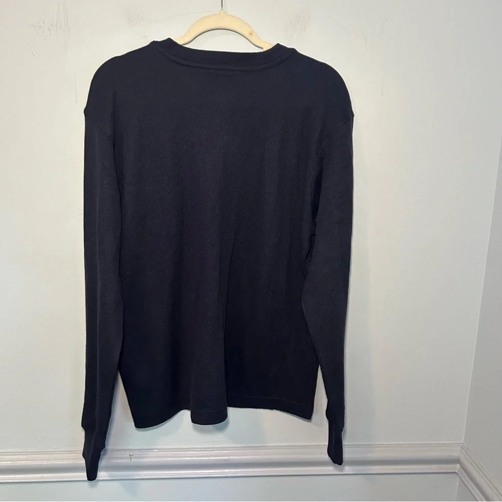 NWT Carhartt Navy Blue Relaxed Fit Snap Collar Long Sleeve Top Size Small